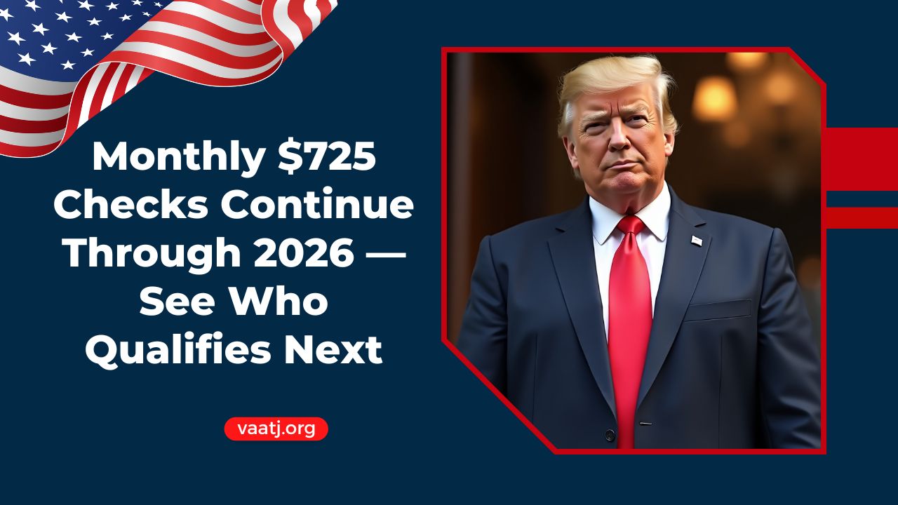 Monthly $725 Checks Continue Through 2026 — See Who Qualifies Next